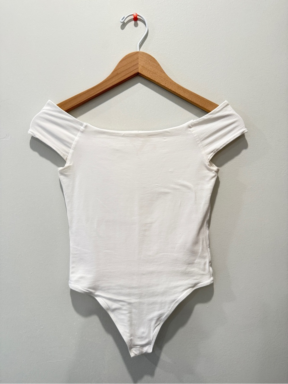 Everlane White Off-Shoulder Bodysuit